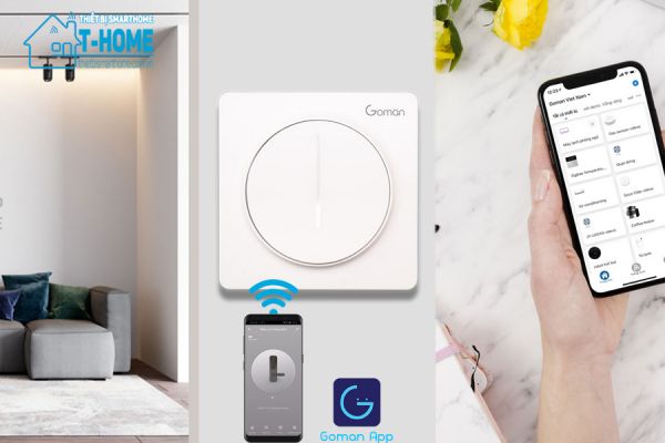 Thiết Bị Smarthome - Công tắc dimmer wifi thông minh Goman 1